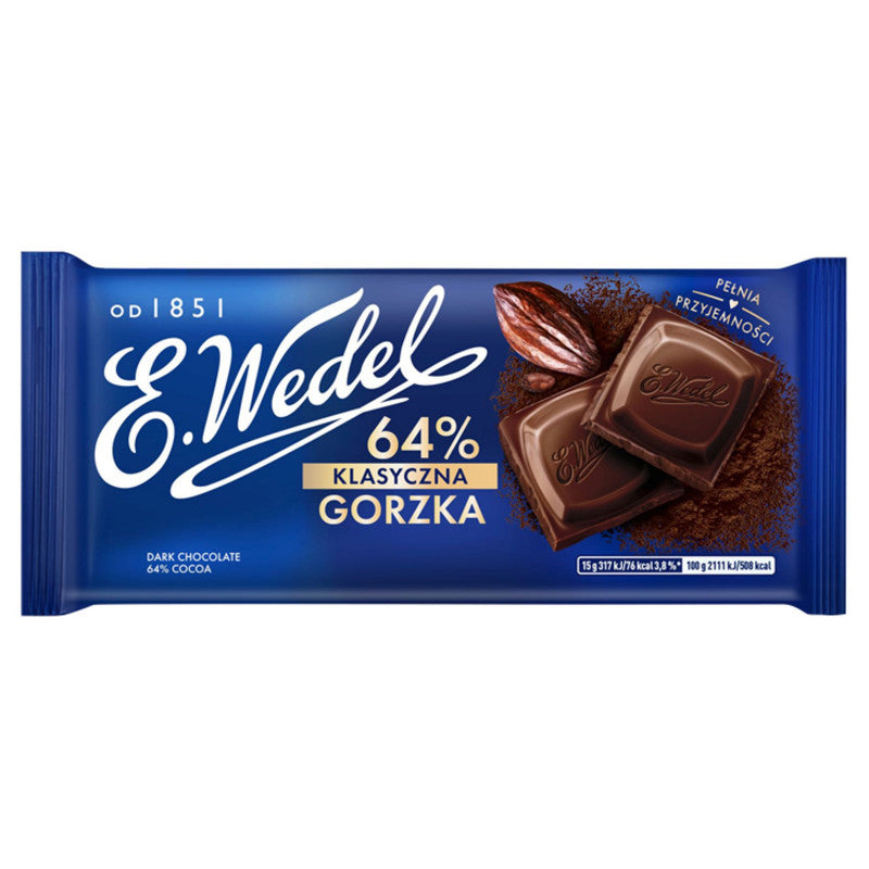 E. Wedel Czekolada klasyczna gorzka 64 % 90 g
